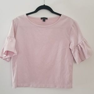 J.Crew Pink Bell Sleeve Top